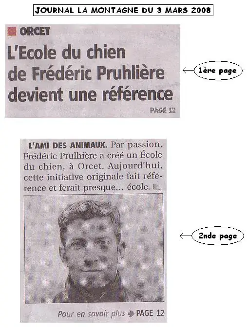 Article La Montagne L'homme qui sait parler aux chiens page 2